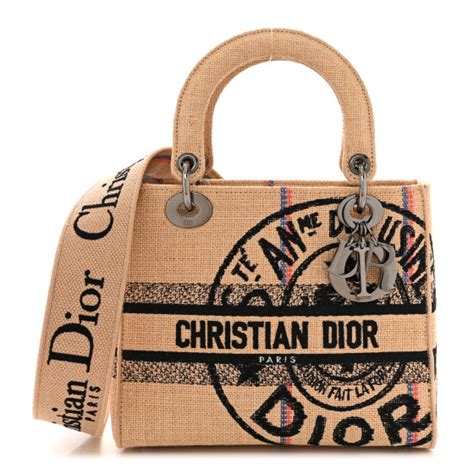 christian dior jute bags|Medium Lady D.